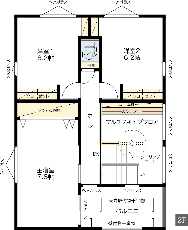 コーディネートパターンNo.01 参考間取り2階