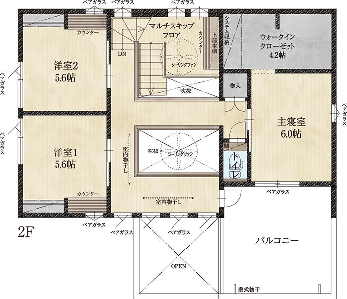コーディネートパターンNo.03 参考間取り2階