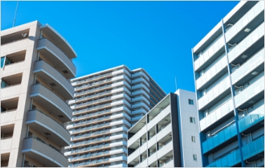 高層マンション群の外観